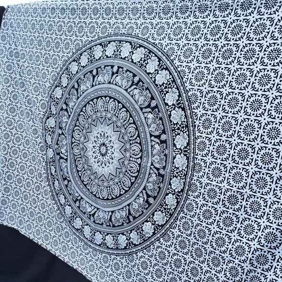 1 LEFT! Elephant Mandala Twin Tapestry - Picture 6 of 11